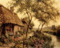 Cottages Beside A River Louis Aston Knight